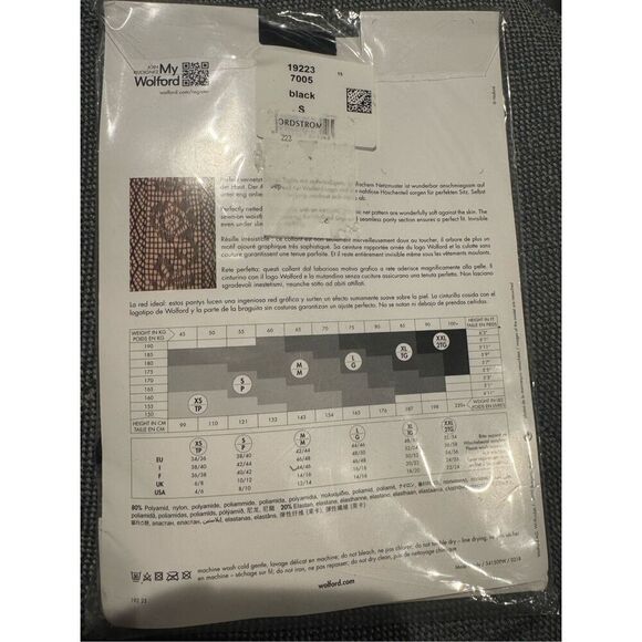 Wolford Nancy Tights size small black new in package - Picture 5 of 5